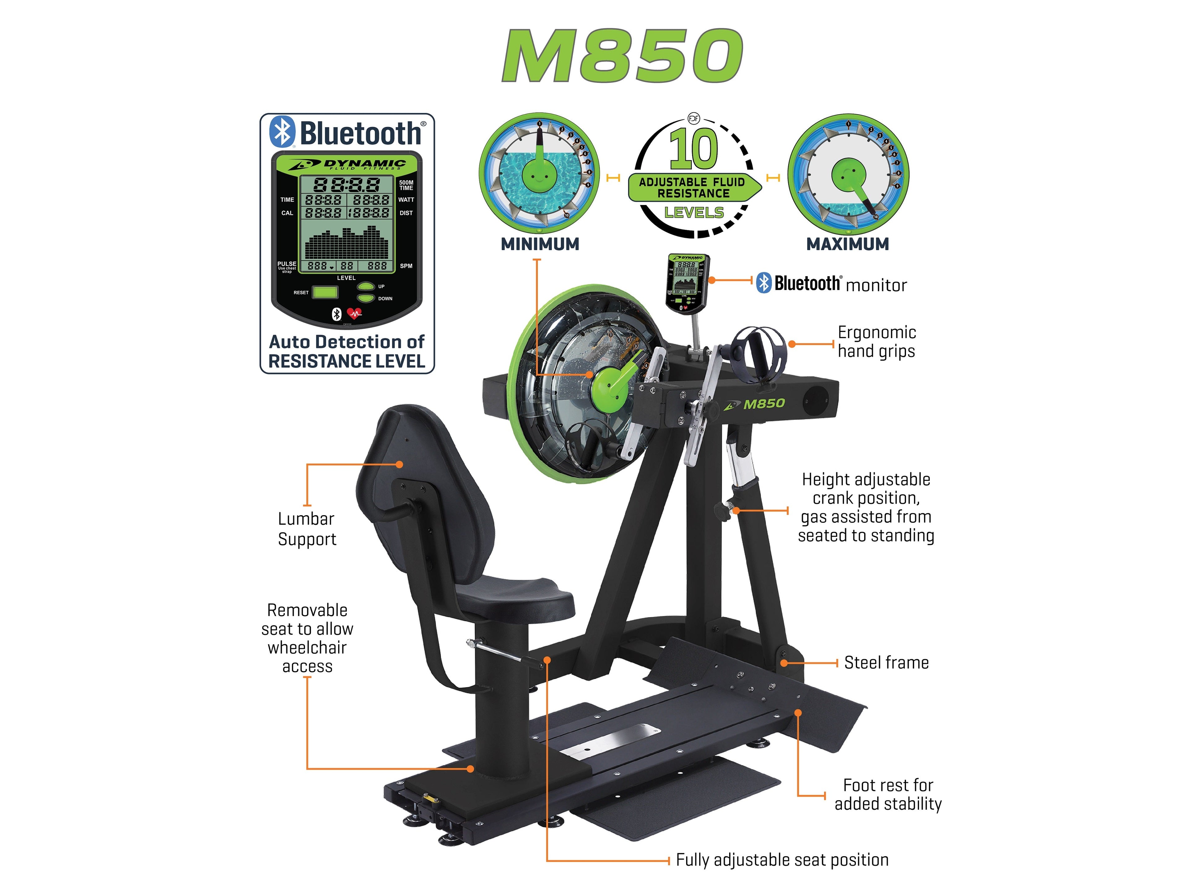 Dynamic Fluid M850 UBE (Upper Body Ergometer)