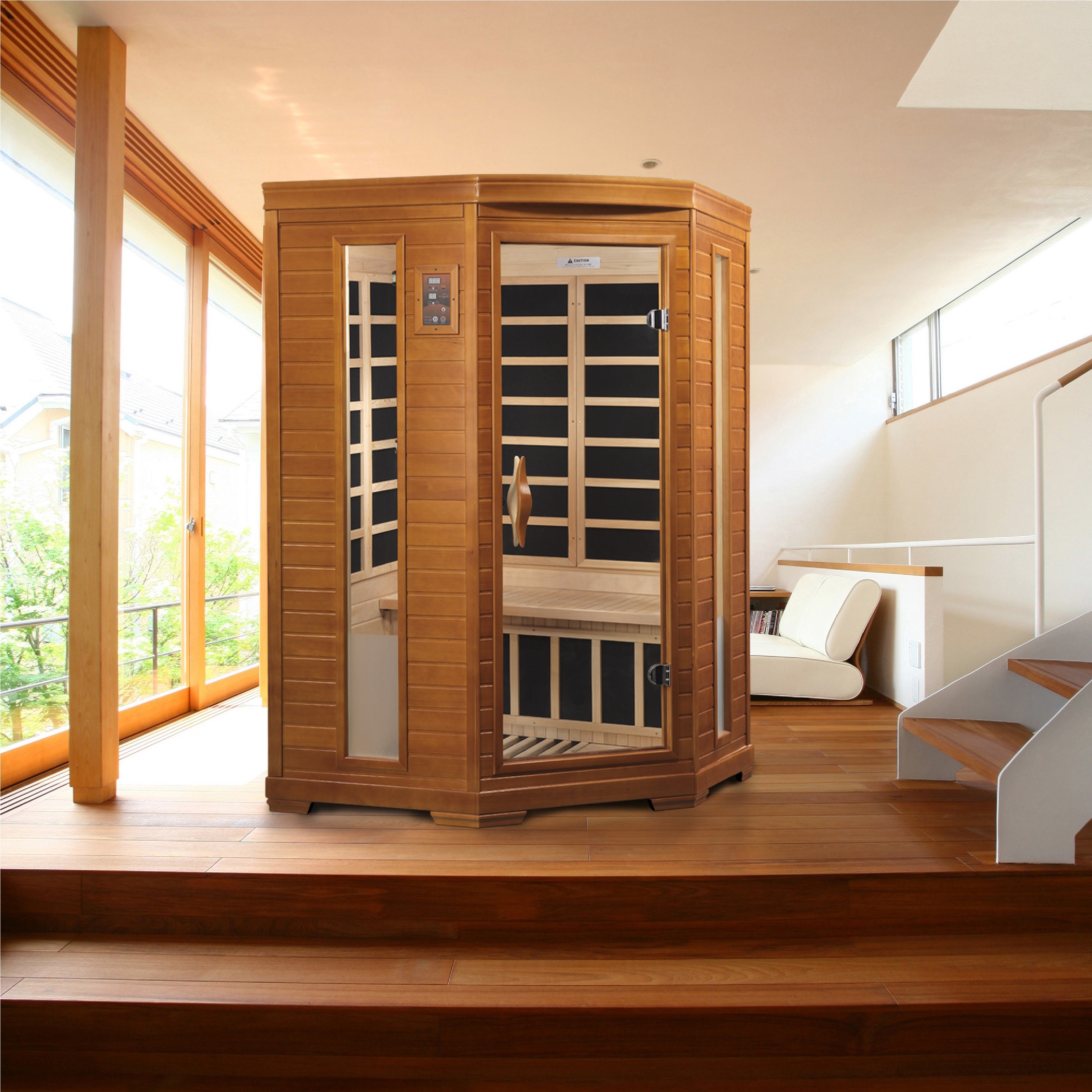 Dynamic Hemming Elite 2-Person Corner Ultra Low EMF FAR Infrared Sauna