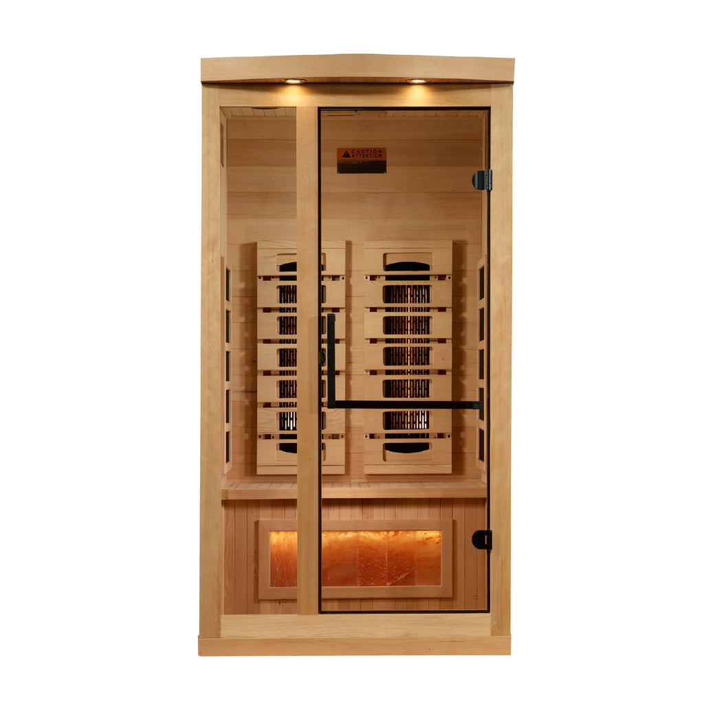 Golden Designs Salt, Full-Spectrum 1-2 Person Near-Zero EMF FAR Infrared Sauna