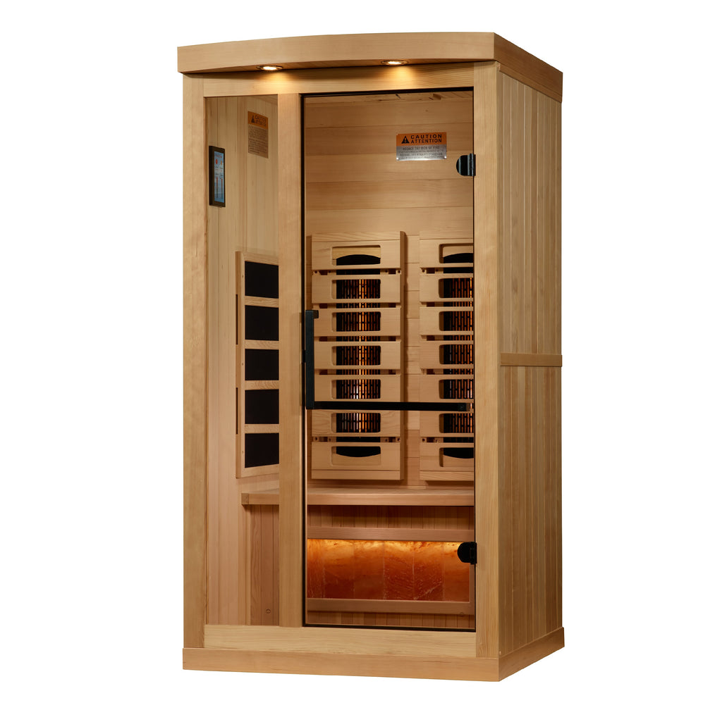 Golden Designs Salt, Full-Spectrum 1-2 Person Near-Zero EMF FAR Infrared Sauna