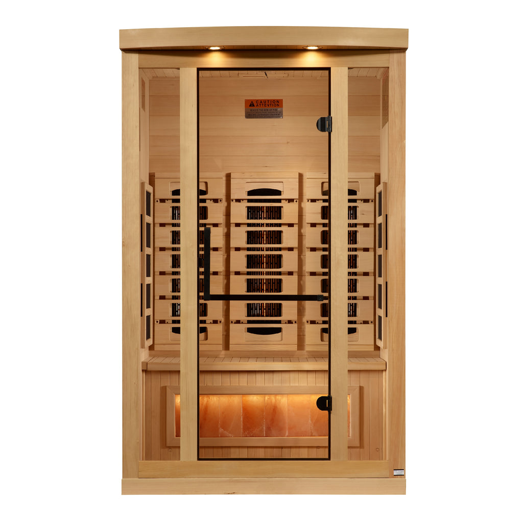 Golden Designs Salt, Full-Spectrum 2-Person Near-Zero EMF FAR Infrared Sauna