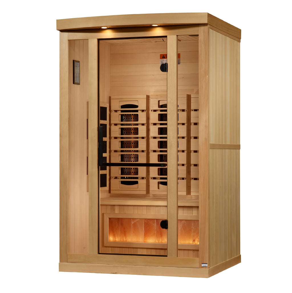 Golden Designs Salt, Full-Spectrum 2-Person Near-Zero EMF FAR Infrared Sauna