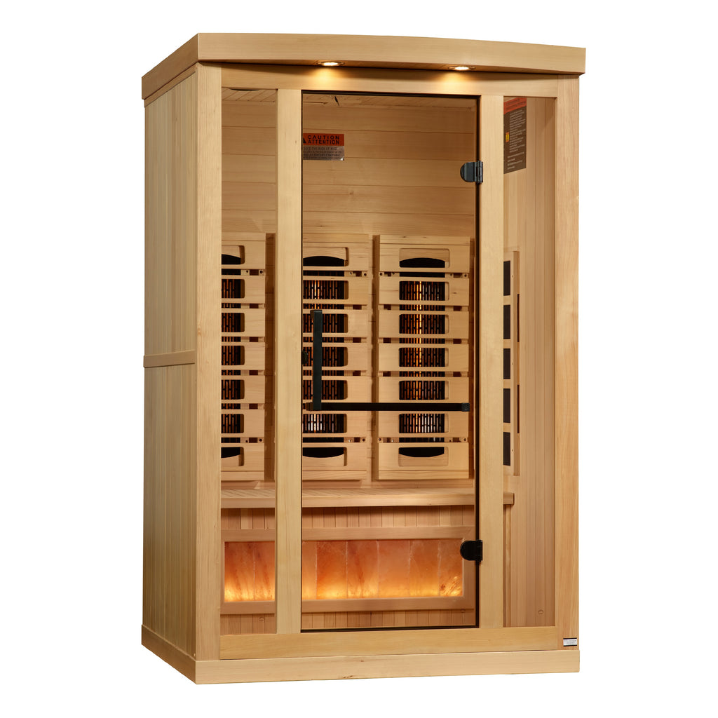 Golden Designs Salt, Full-Spectrum 2-Person Near-Zero EMF FAR Infrared Sauna