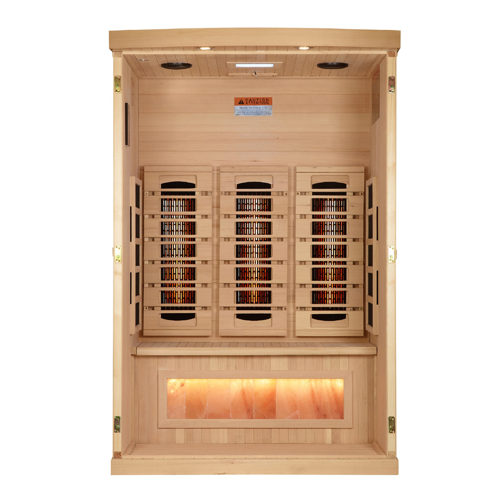 Golden Designs Salt, Full-Spectrum 2-Person Near-Zero EMF FAR Infrared Sauna
