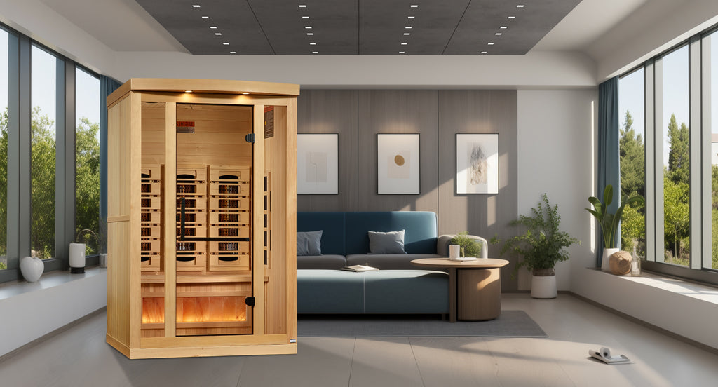 Golden Designs Salt, Full-Spectrum 2-Person Near-Zero EMF FAR Infrared Sauna