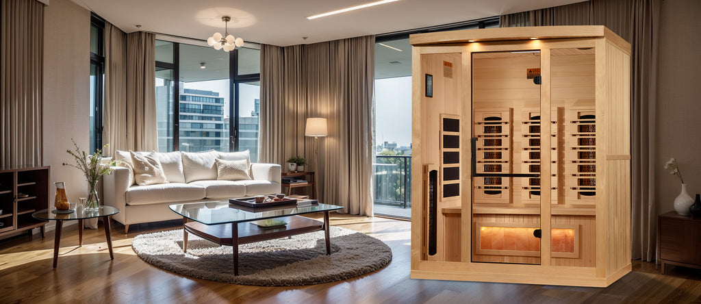 Golden Designs Salt, Full-Spectrum 3-Person Near-Zero EMF FAR Infrared Sauna
