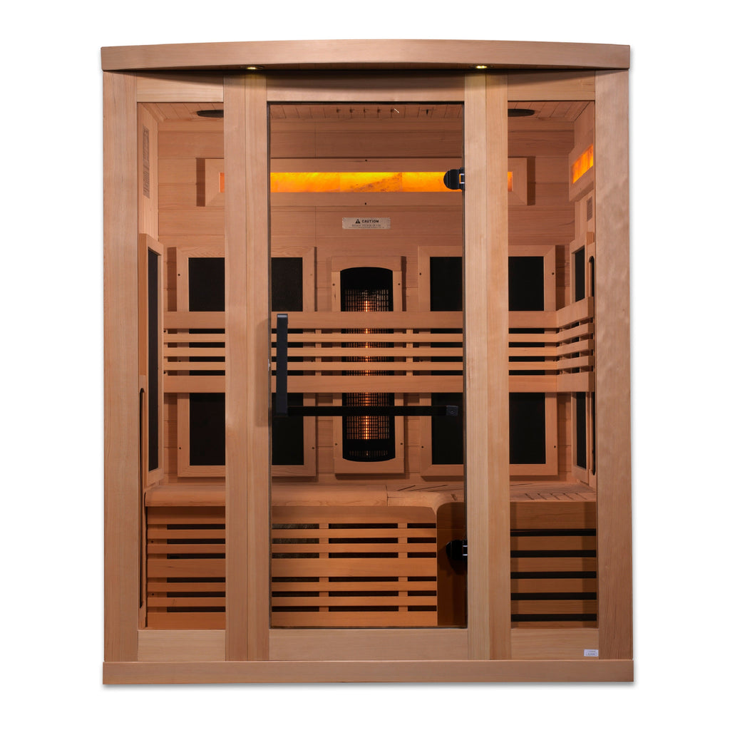 Golden Designs "Reserve Edition" 3 Person Near Zero EMF Full Spectrum with Himalayan Salt Bar (GDI-8230-01)