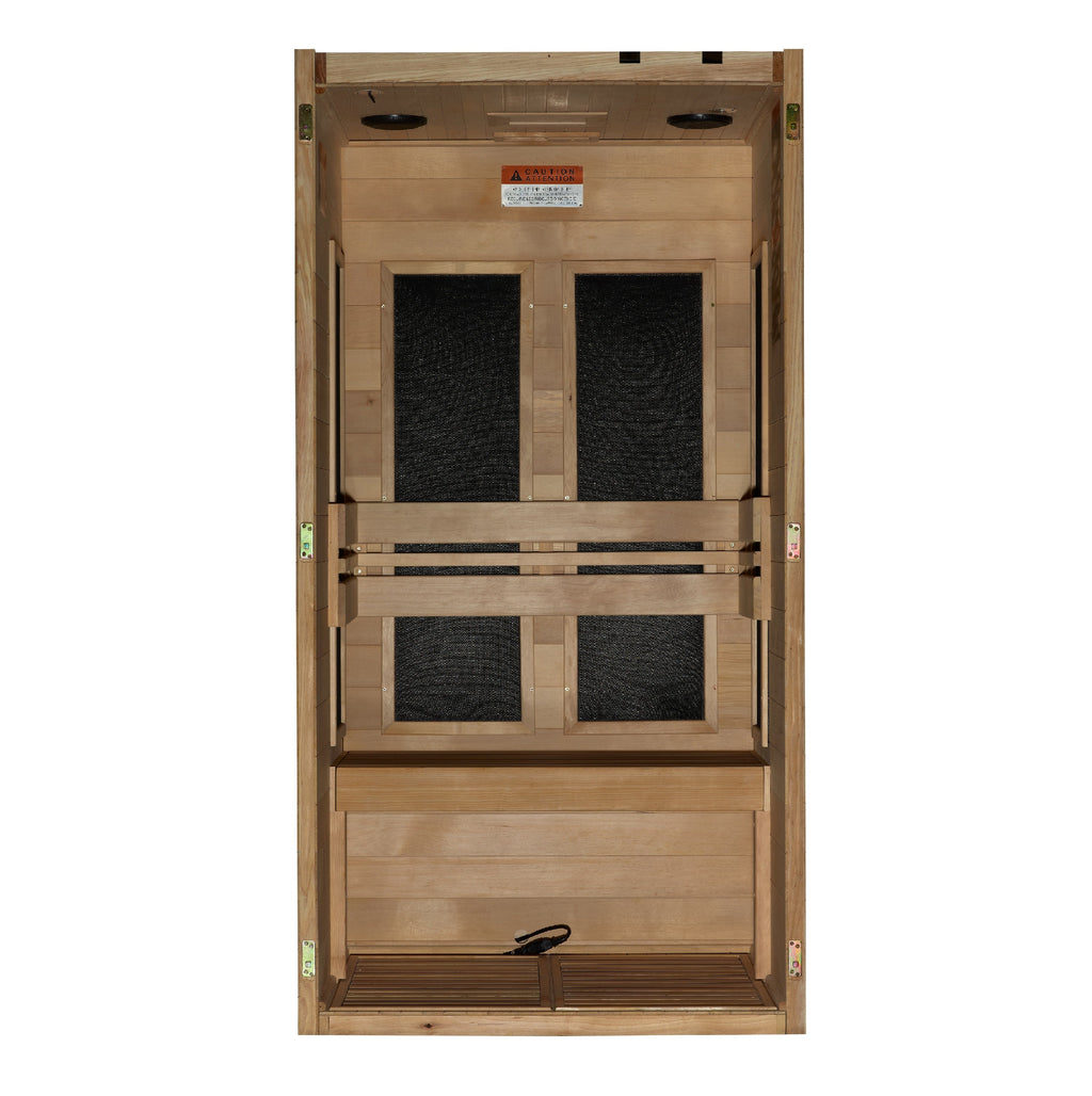 Maxxus "S-Line" 1 Person Low EMF FAR IR Sauna (MX-S106-01)