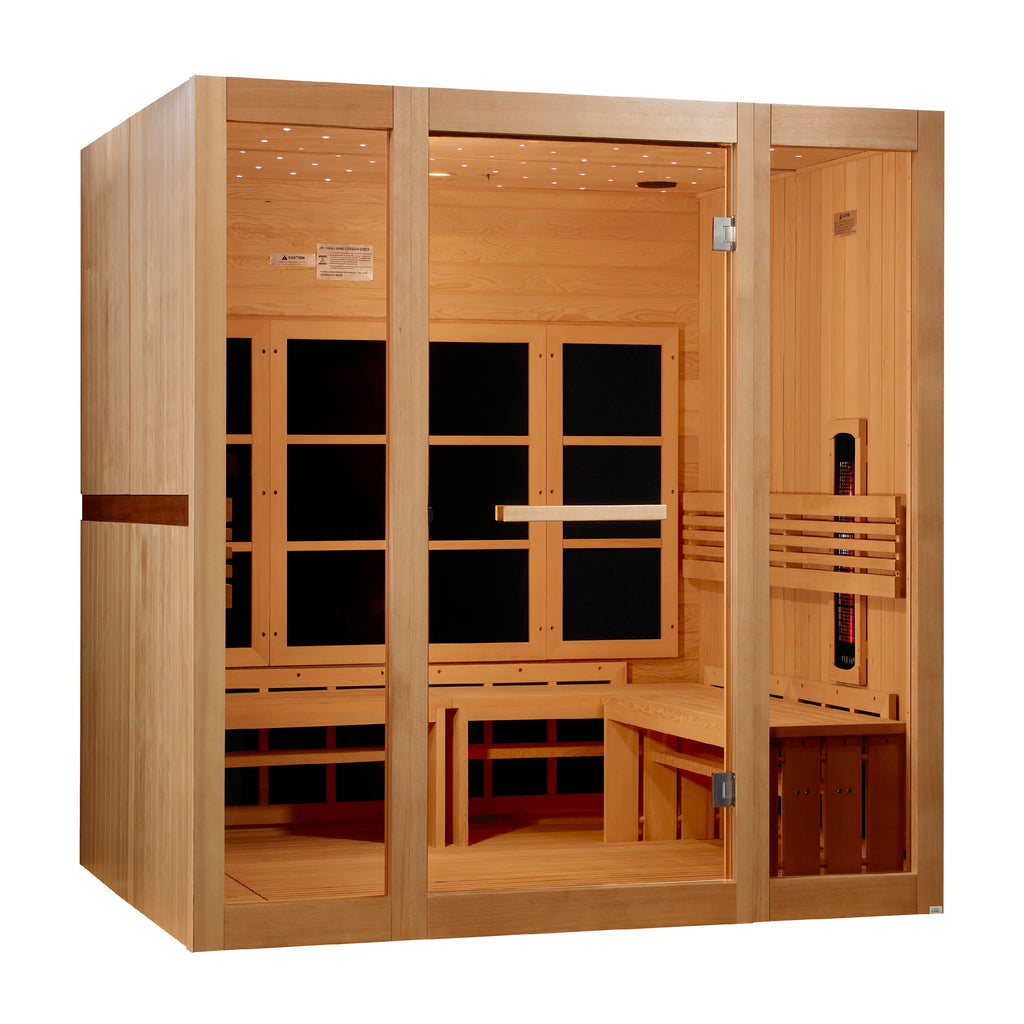 Golden Designs 8 Person Full Spectrum Near Zero EMF FAR IR Sauna (GDI-6880-03 FS)