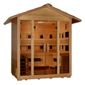 Golden Designs Gargellen 5-Person Hybrid Outdoor Sauna (Full Spectrum IR + Traditional Stove)
