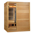 Golden Designs 2025 Soria 3-Person Hybrid Indoor Sauna (PureTech™ Full Spectrum + Harvia Traditional Stove)