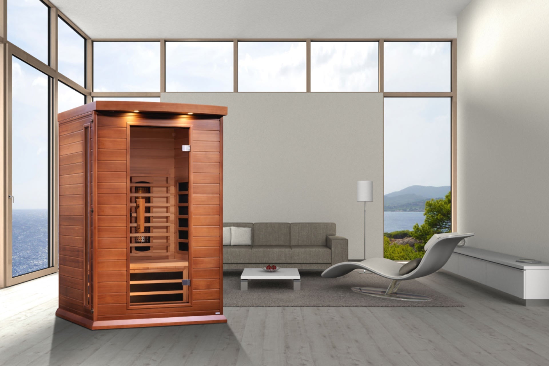 Maxxus 2-Person Full Spectrum Near-Zero EMF Infrared Sauna (Canadian Red Cedar)