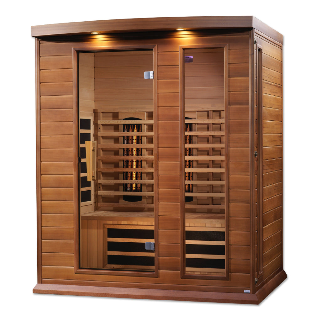 Maxxus 3-Person Full Spectrum Near-Zero EMF Infrared Sauna (Canadian Red Cedar)