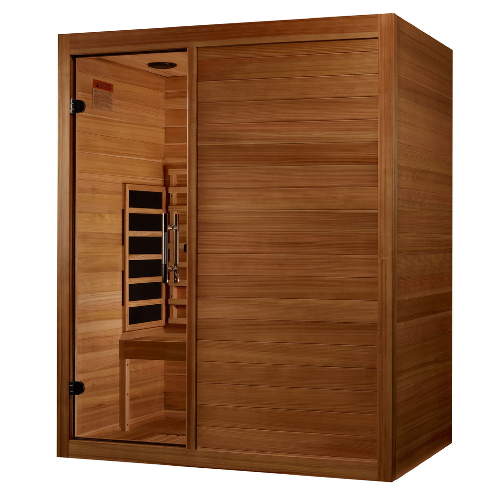 Maxxus S-Line 3-Person Full Spectrum Near-Zero EMF Infrared Sauna (Pacific Cedar)