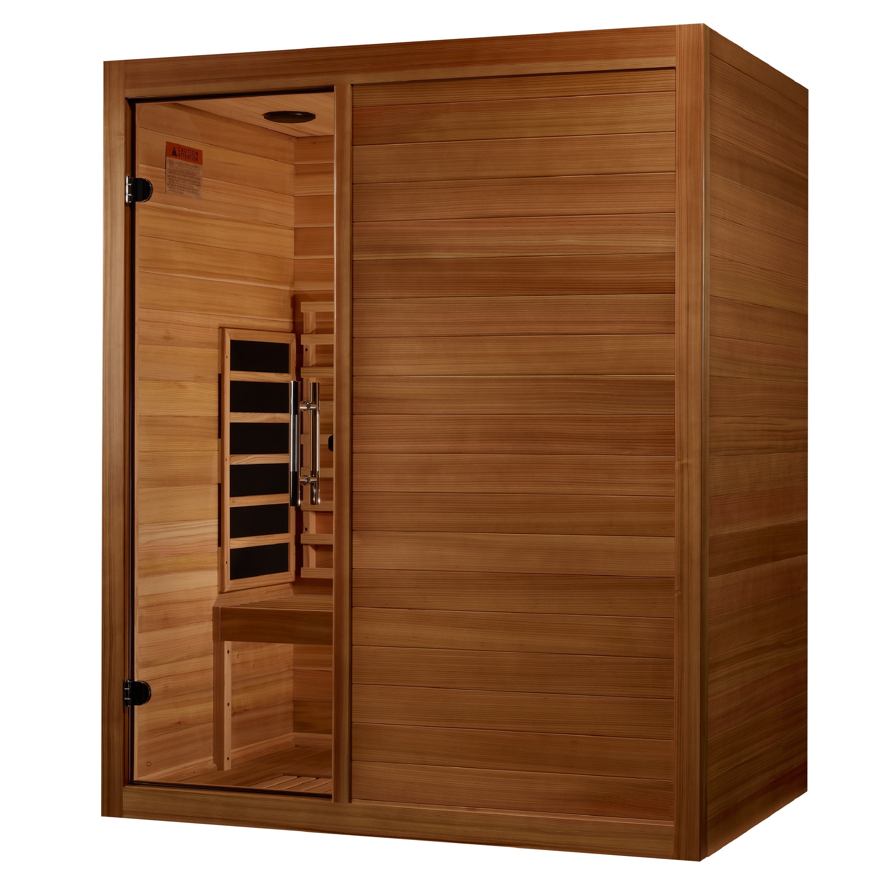Maxxus S-Line 3-Person Full Spectrum Near-Zero EMF Infrared Sauna (Pacific Cedar)
