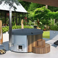 SaunaLife Model S4N Soak-Series Wood-Burning Hot Tub (Natural, Up to 6 Persons)